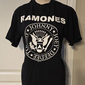 Vintage 1999 Black‎ Ramones Band T-Shirt Size M